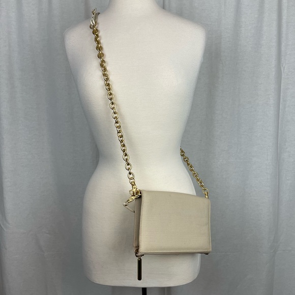 Dagne Dover Original Convertible Clutch Wallet with Shoulder Chain - Linen - Picture 3 of 16